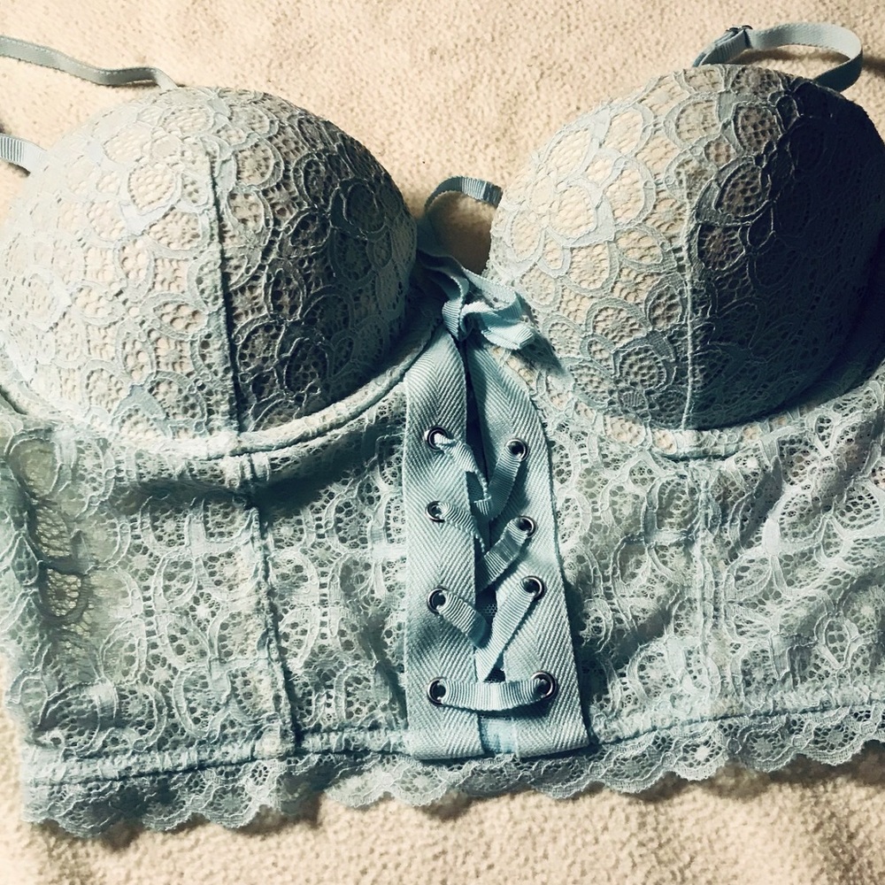 Victoria’s Secret mint green lace corset